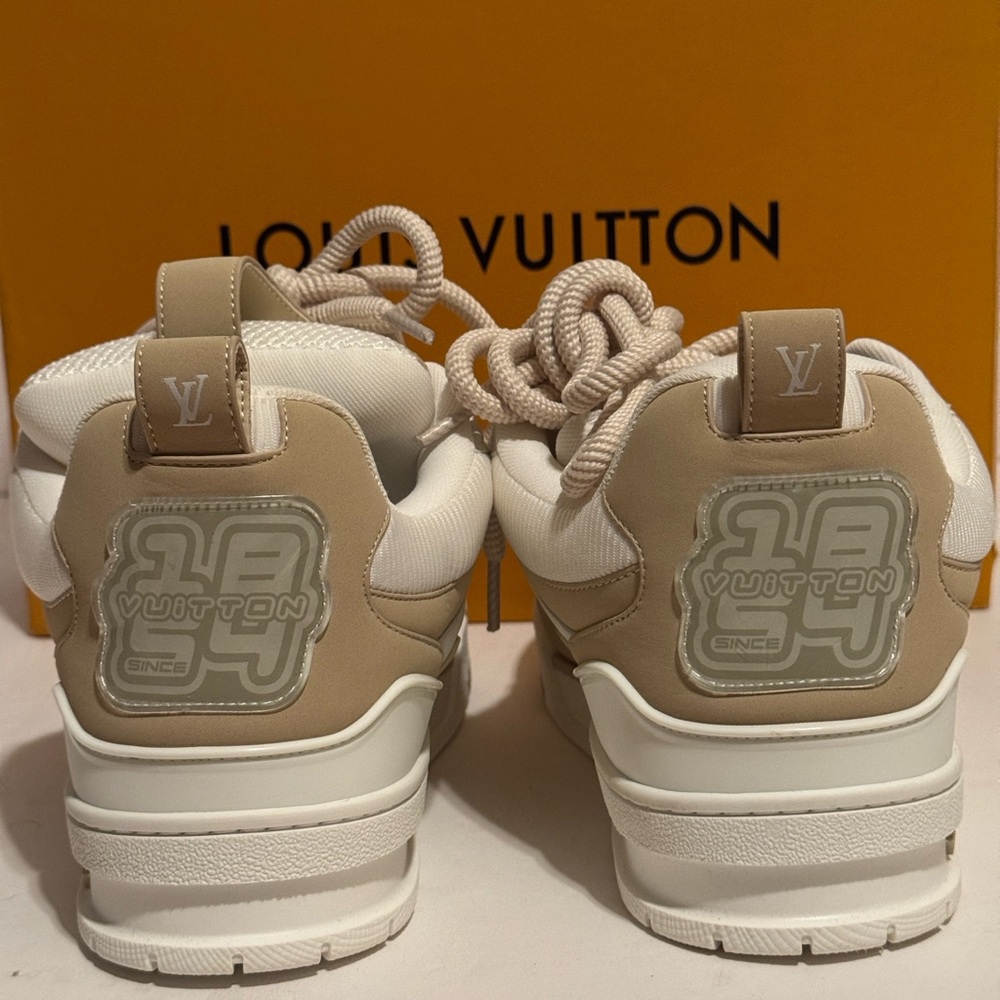 Louis Vuitton Beige and White Skater Sneakers - Picture 6 of 15